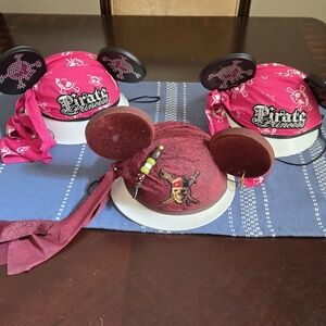 Disney Pirate Princess and Skull Mickey Mouse Ears Hat